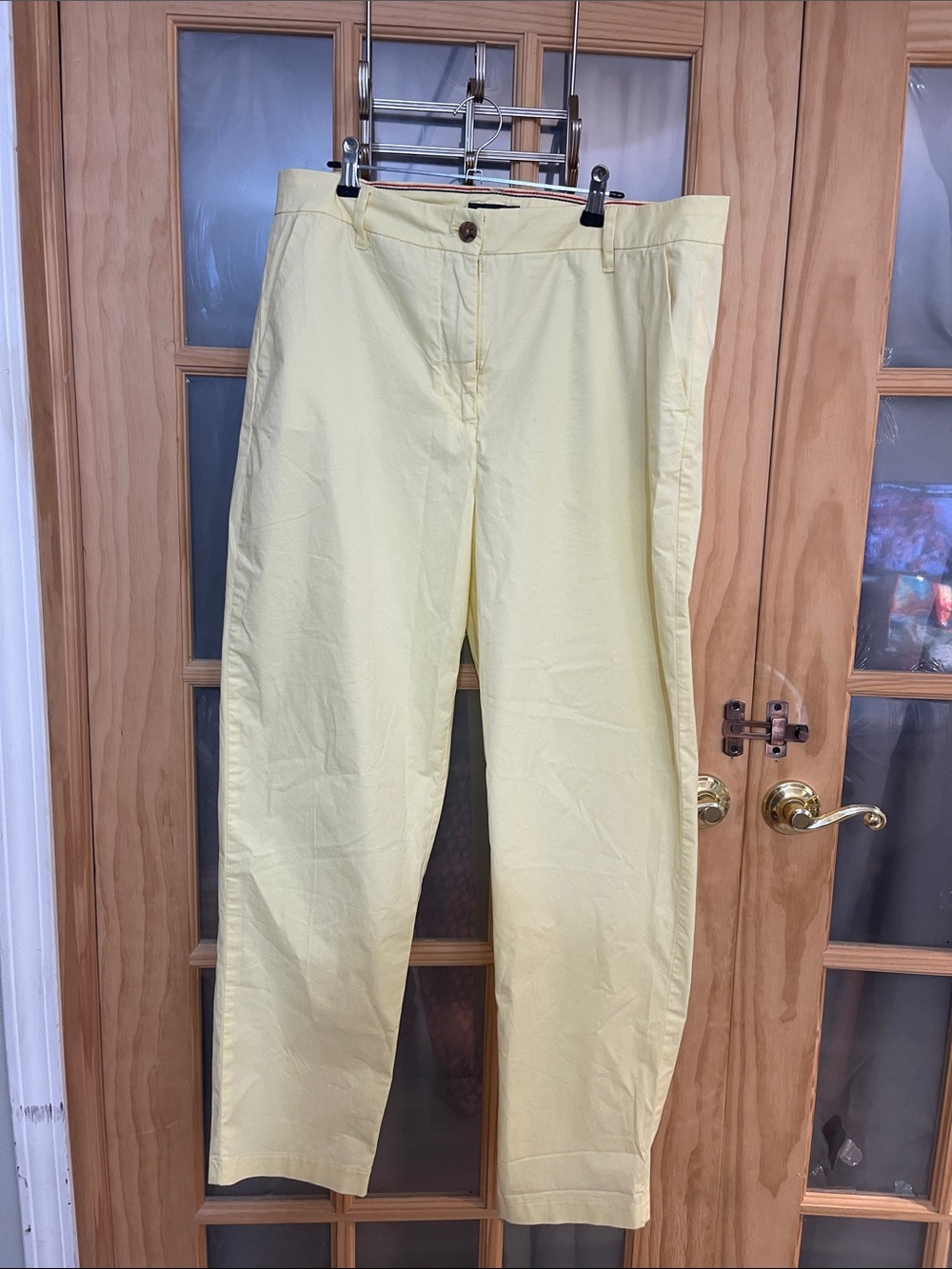 172. Women’s Light Yellow Cotton Chino Pant